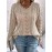 Plus Size Scallop Trim Cut Out Sweater, Casual Long Sleeve V Neck Sweater For Fall & Winter, Women's Plus Size Clothing