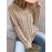Plus Size Scallop Trim Cut Out Sweater, Casual Long Sleeve V Neck Sweater For Fall & Winter, Women's Plus Size Clothing