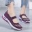 Women's Floral Embroidered Flats, Ankle Band Soft Sole Platform Shallow Mouth Shoes, Low-top Walking Comfy Shoes